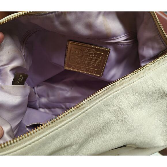 Coach Poppy Pocket Hobo 14681 – Ivory Shoulder Bag, Double Front Pockets - Picture 5 of 8